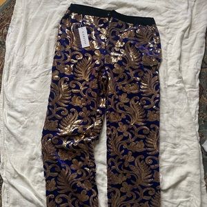 Sequin Velvet Pants XL